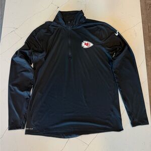 Nike Kansas City Chiefs Quarter-Zip Pullover Size Large